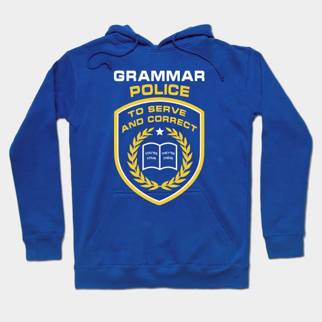 Grammar Police Hoodie by scribblejuice